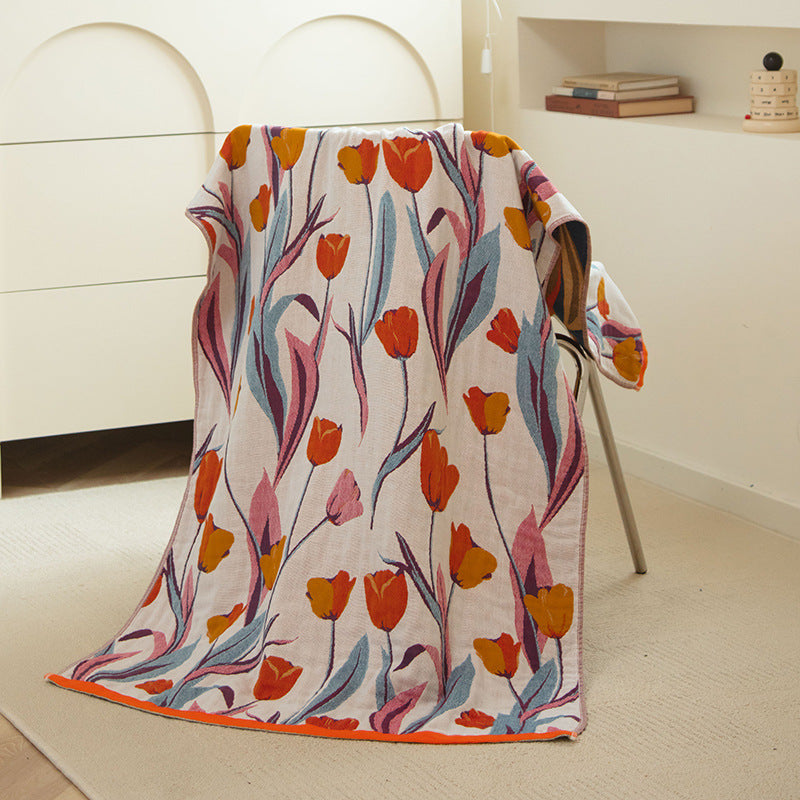 Lily 40S Pure Cotton Gauze Bath Towel - Extra Large, Thick, Soft, and Highly Absorbent for Adults V888-ELOSUNG34485