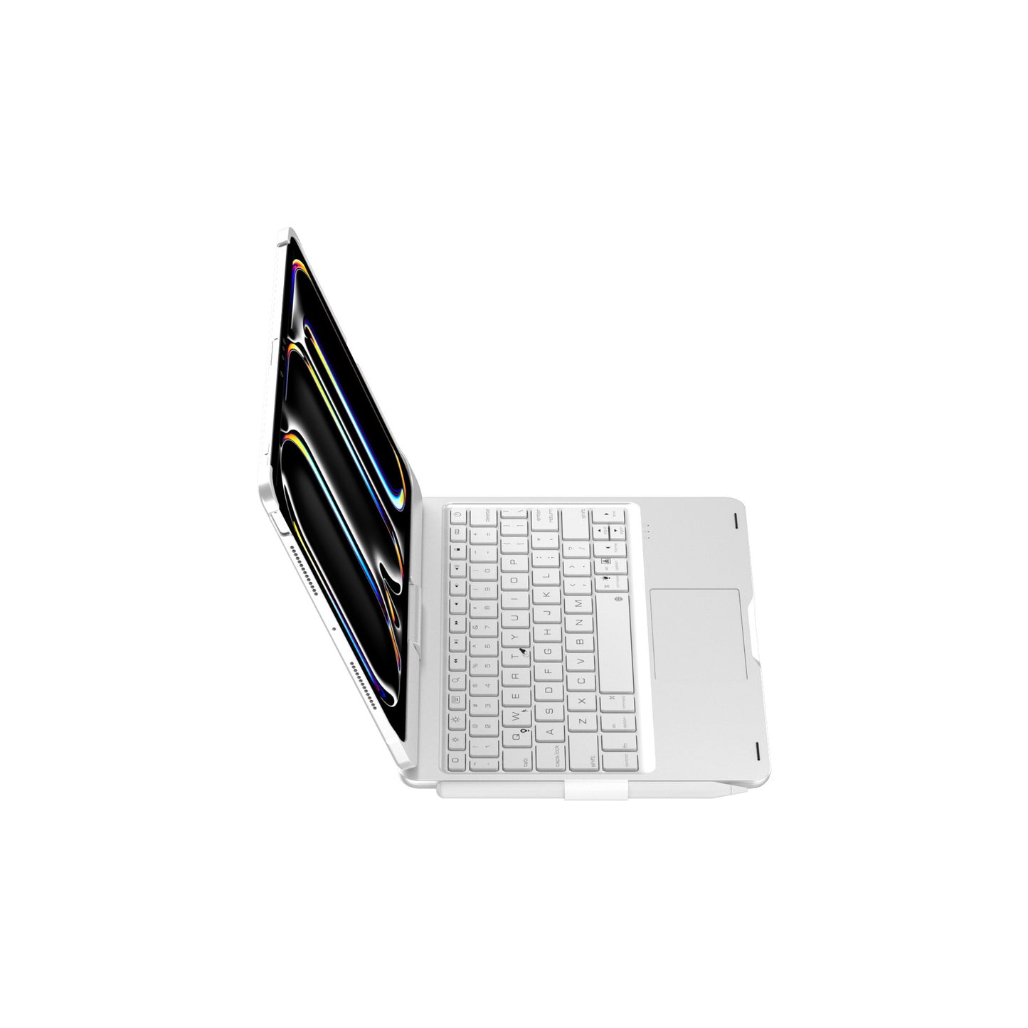 Silver Magic Keyboard Case for ipad Air6/Air7 11-inch, Bluetooth Keyboard with RGB Backlight & Precision V888-ELOSUNG34501