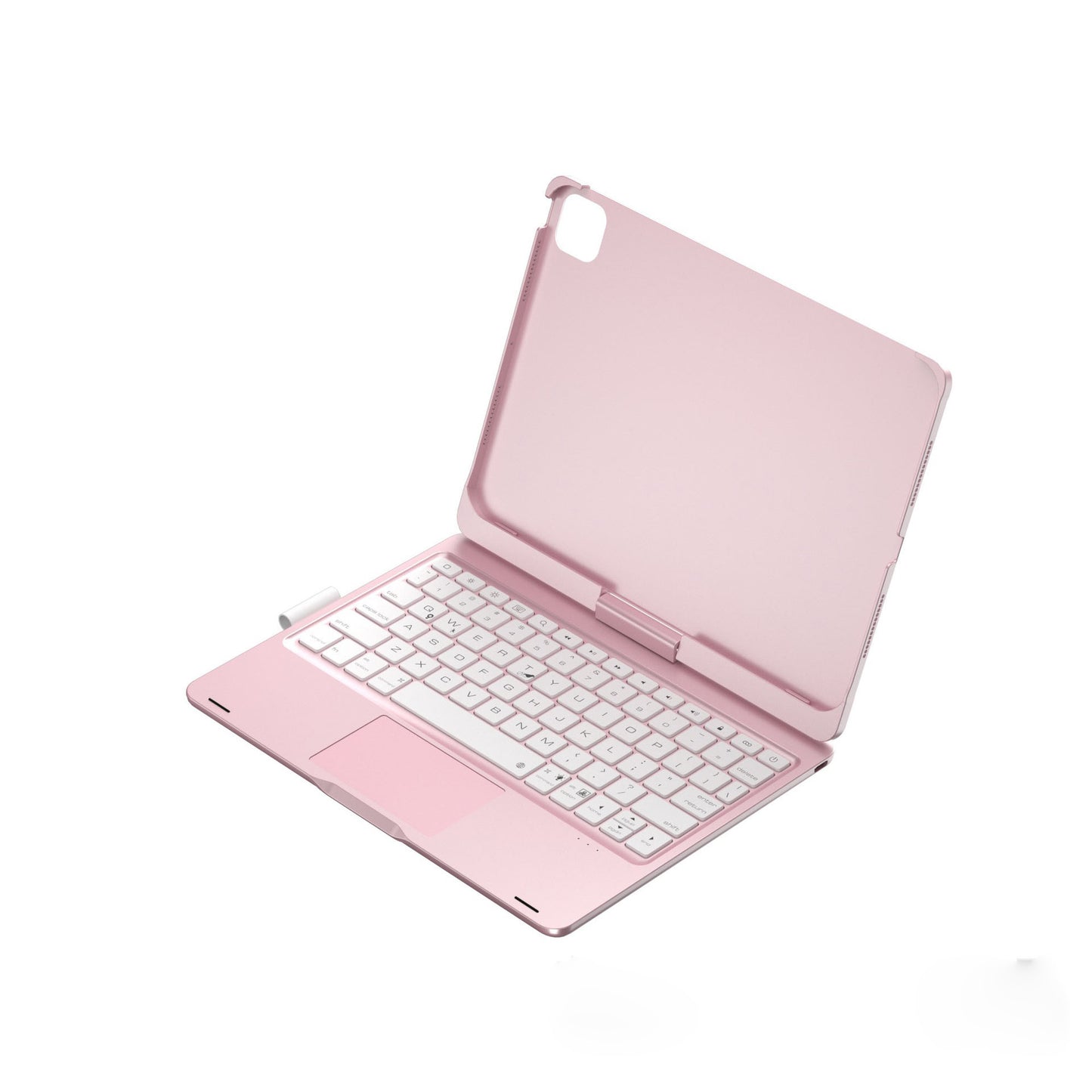 Rose gold Magic Keyboard Case for ipad Air6/Air7 11-inch, Bluetooth Keyboard with RGB Backlight & Precision V888-ELOSUNG34502