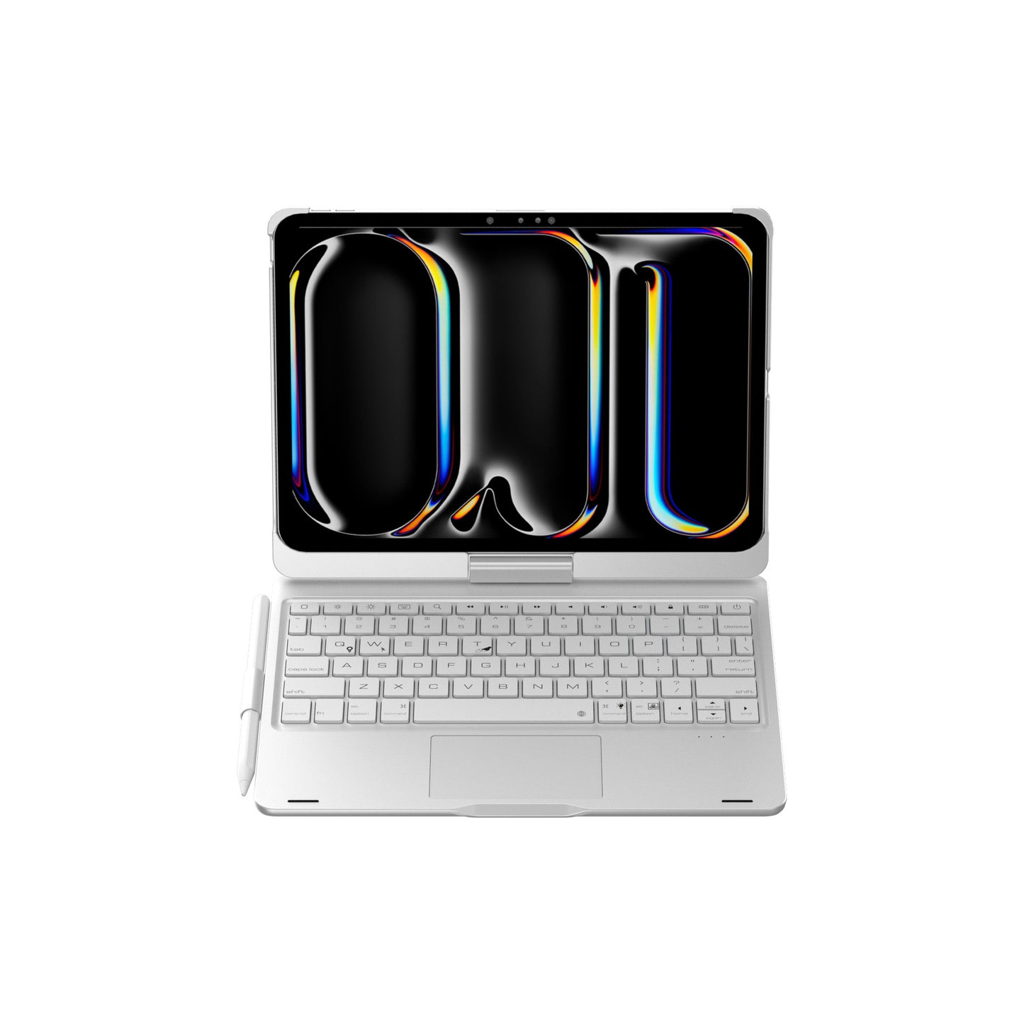 Rose gold Magic Keyboard Case for ipad Air6/Air7 11-inch, Bluetooth Keyboard with RGB Backlight & Precision V888-ELOSUNG34502