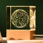 Constellation Luminous 3D Crystal Cube Night Light - Laser Engraved Artwork with Solid Wood Base V888-ELOSUNG34515