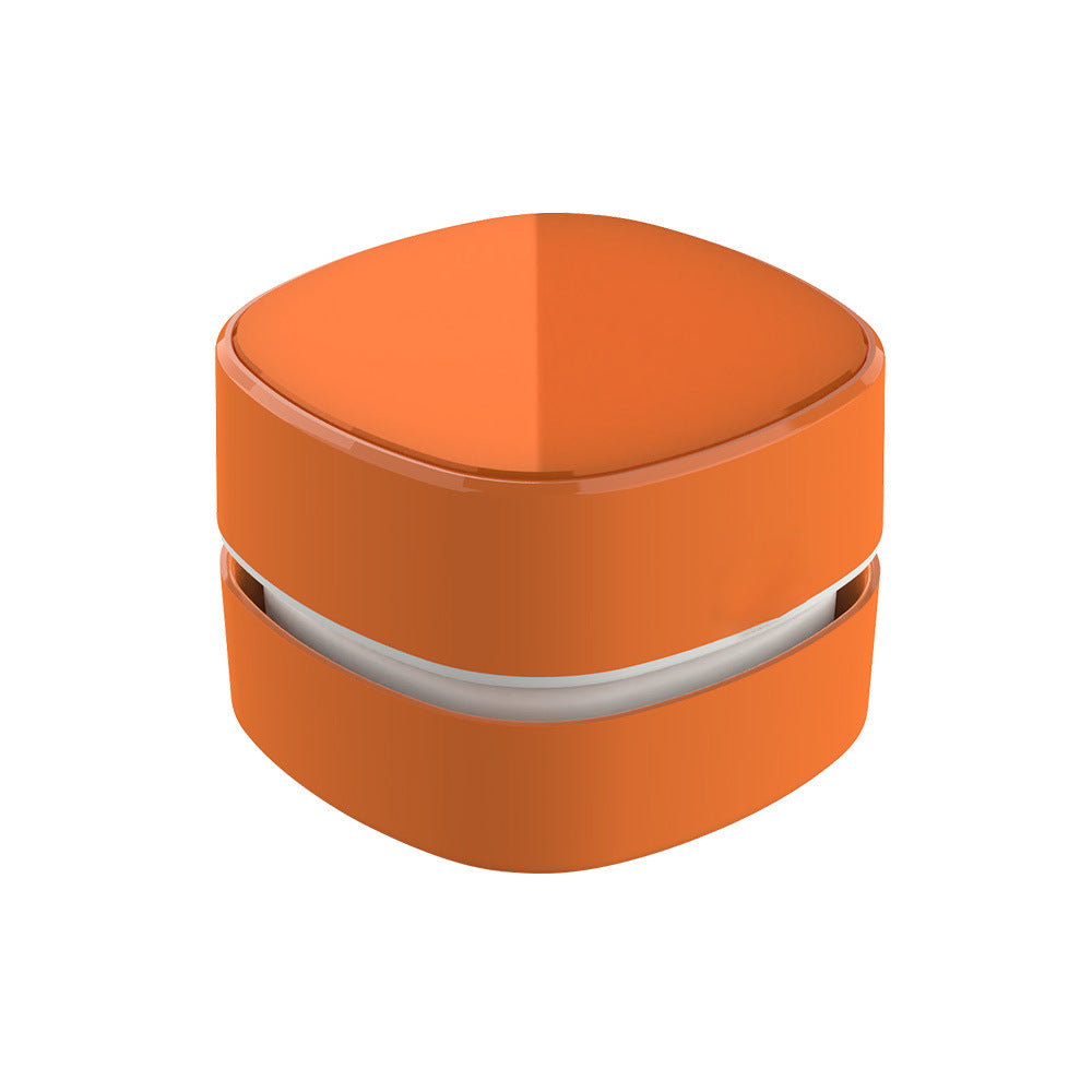 Orange Rechargeable Cordless Mini Desktop Vacuum - Portable Handheld Cleaner for Desk, Keyboard, Crumb & Dust V888-ELOSUNG34526