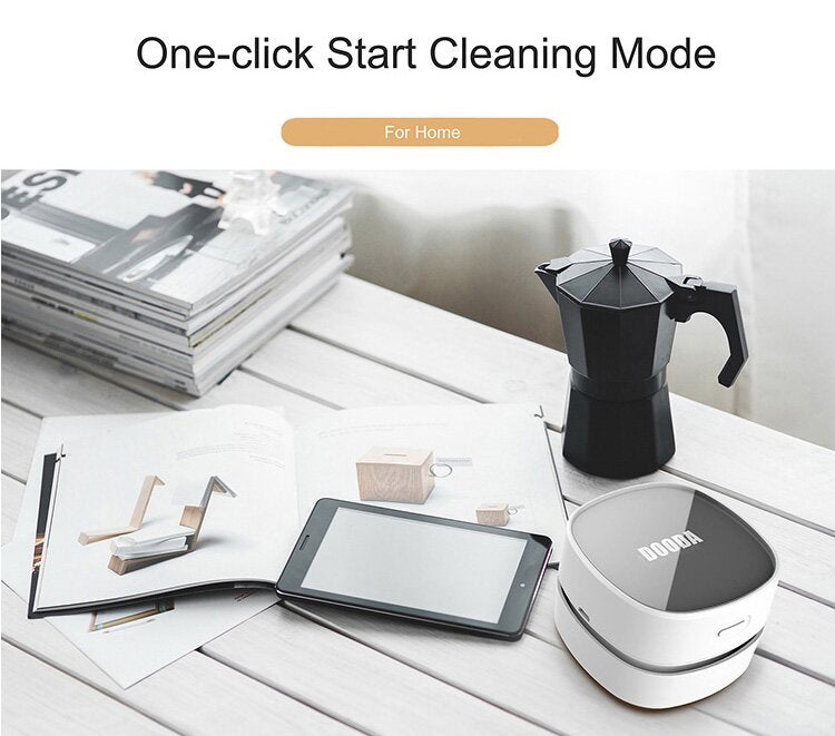Yellow Rechargeable Cordless Mini Desktop Vacuum - Portable Handheld Cleaner for Desk, Keyboard, Crumb & Dust V888-ELOSUNG34527