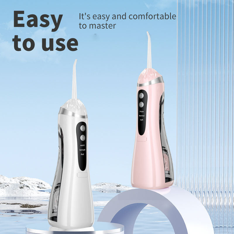 Black Cordless Water Flosser & Oral Irrigator - Portable Teeth Cleaner with 3 Modes & 4 Jet Tips V888-ELOSUNG34541