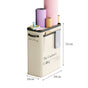 Beige Premium Fabric Yoga Mat Storage Basket - Slim & Foldable Organizer for Home Gym Equipment V888-ELOSUNG34552