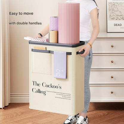 Pink Premium Fabric Yoga Mat Storage Basket - Slim & Foldable Organizer for Home Gym Equipment V888-ELOSUNG34553