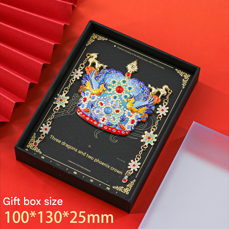 Imperial Chinese Phoenix Crown 3D Metal Fridge Magnet - Mystery Blind Box Collectible Gift V888-ELOSUNG34555