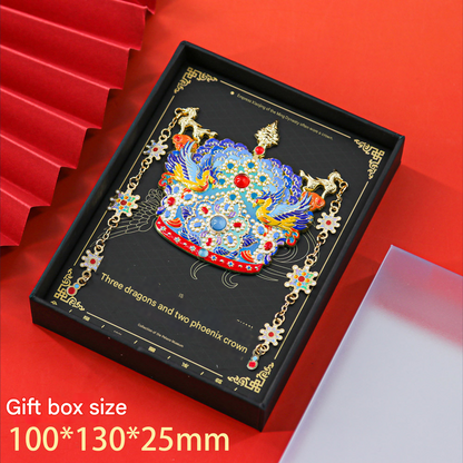 Imperial Chinese Phoenix Crown 3D Metal Fridge Magnet - Mystery Blind Box Collectible Gift V888-ELOSUNG34555
