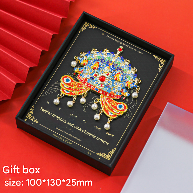 Imperial Chinese Phoenix Crown 3D Metal Fridge Magnet - Mystery Blind Box Collectible Gift V888-ELOSUNG34555