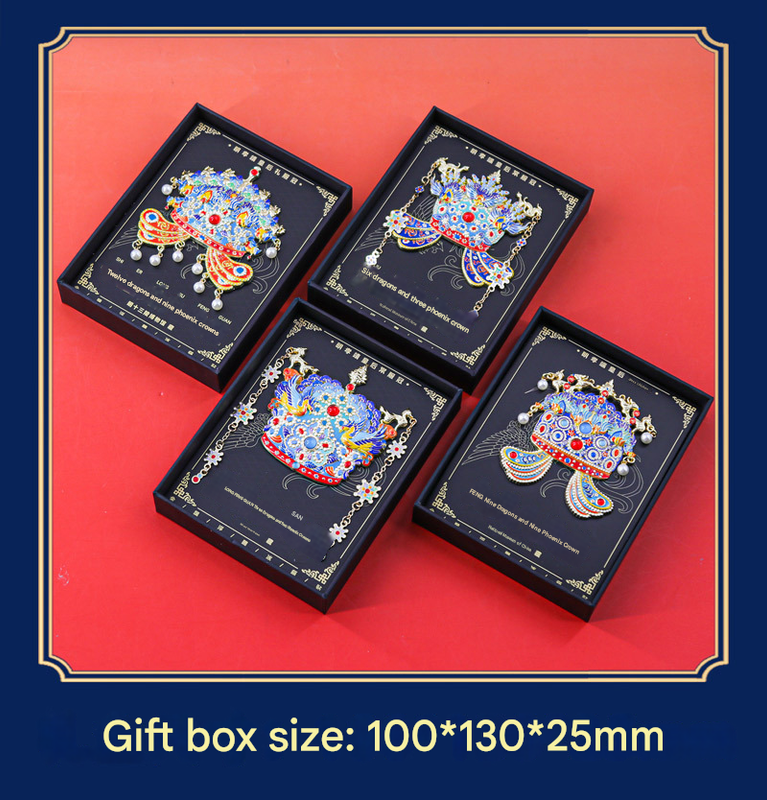 Imperial Chinese Phoenix Crown 3D Metal Fridge Magnet - Mystery Blind Box Collectible Gift V888-ELOSUNG34555