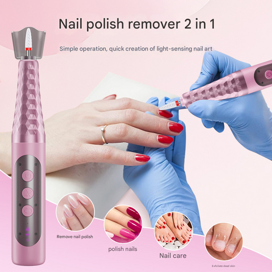Grey Professional Electric Nail Drill Kit - 6-Speed 18000RPM Rechargeable Manicure & Pedicure File for V888-ELOSUNG34557