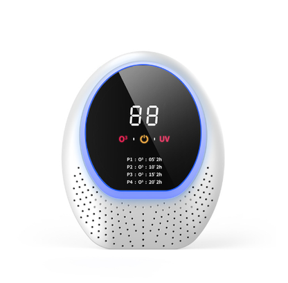 White Rechargeable Ozone & UV-C Air Purifier with Remote - Portable Odor Eliminator for Home, Pets & Closets V888-ELOSUNG34563