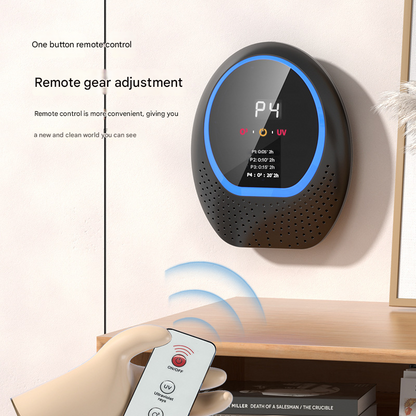 White Rechargeable Ozone & UV-C Air Purifier with Remote - Portable Odor Eliminator for Home, Pets & Closets V888-ELOSUNG34563
