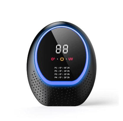 Black Rechargeable Ozone & UV-C Air Purifier with Remote - Portable Odor Eliminator for Home, Pets & Closets V888-ELOSUNG34564