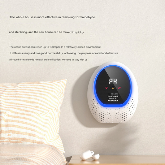 Black Rechargeable Ozone & UV-C Air Purifier with Remote - Portable Odor Eliminator for Home, Pets & Closets V888-ELOSUNG34564