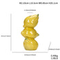 Lemon Whimsical Stacked Fruit Ceramic Vase - Nordic Style Flower Holder for Modern Home Decor V888-ELOSUNG34574