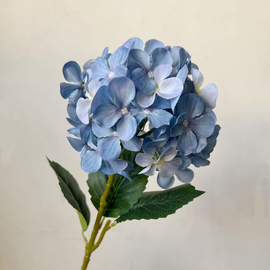5-Piece Dark Blue Premium Lifelike Hydrangea Artificial Flowers- 60cm Long Stem Faux Floral Bouquet for Home, V888-ELOSUNG34578