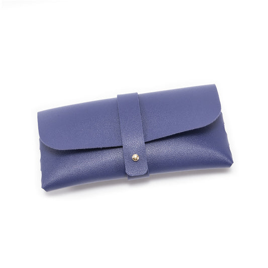3-Pieces Blue Chic & Sleek PU Leather Soft Eyeglass Case - Protective Pouch for Sunglasses & Reading Glasses V888-ELOSUNG34609