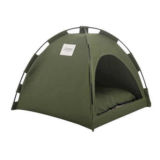 Green Premium Portable Pet Tent Bed with Cooling Mat - Breathable Foldable Outdoor Indoor Cat Dog House V888-ELOSUNG34617
