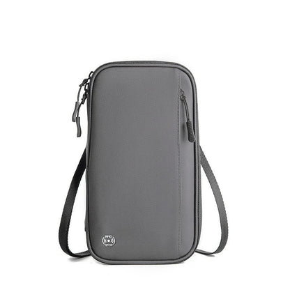 Grey RFID Blocking Travel Wallet - Multi-functional Large Capacity Passport Holder & Card Organizer with V888-ELOSUNG34624