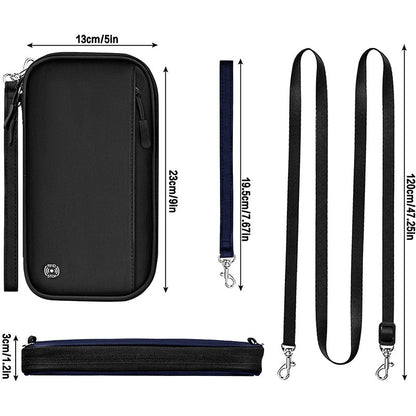 Grey RFID Blocking Travel Wallet - Multi-functional Large Capacity Passport Holder & Card Organizer with V888-ELOSUNG34624