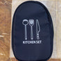 Black Portable Camping Kitchen Utensil Organizer - Travel Cookware Storage Bag for BBQ & Picnics V888-ELOSUNG34641