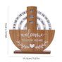 Shovel style Rustic Wooden Perpetual Calendar - Reusable Rotating Desk & Tabletop Decor V888-ELOSUNG34657