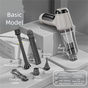 Grayish-white Multi-Functional Cordless Handheld Vacuum Cleaner - Powerful Blower & Inflator for Car and Home V888-ELOSUNG34675
