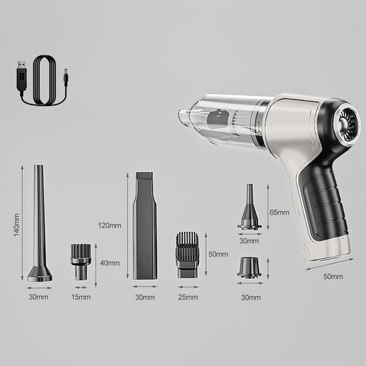 Grayish-white Multi-Functional Cordless Handheld Vacuum Cleaner - Powerful Blower & Inflator for Car and Home V888-ELOSUNG34675