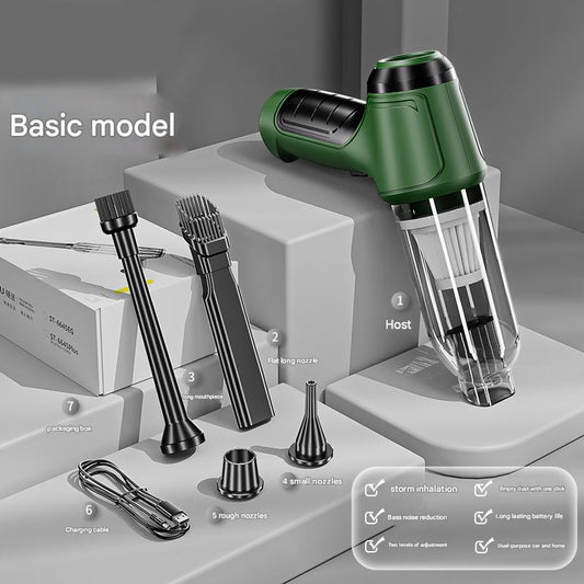 Grass green Multi-Functional Cordless Handheld Vacuum Cleaner - Powerful Blower & Inflator for Car and Home V888-ELOSUNG34676