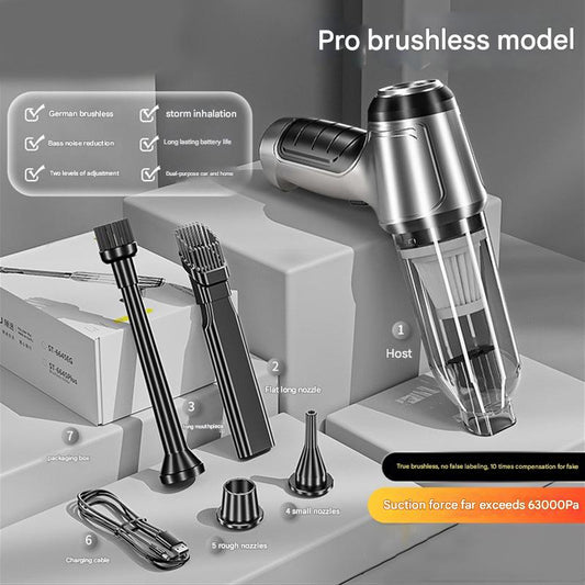 Silver-gray Multi-Functional Cordless Handheld Vacuum Cleaner - Powerful Blower & Inflator for Car and Home V888-ELOSUNG34677