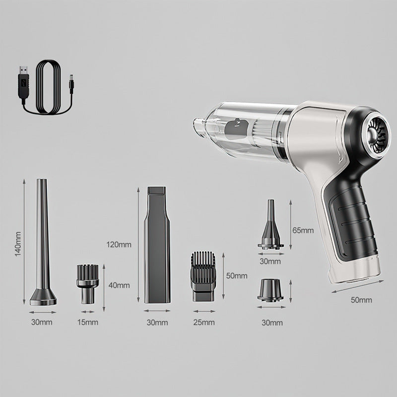 Silver-gray Multi-Functional Cordless Handheld Vacuum Cleaner - Powerful Blower & Inflator for Car and Home V888-ELOSUNG34677