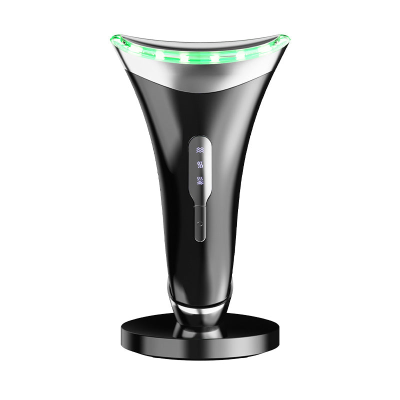 MJ-400 Black Rechargeable EMS Facial & Neck Sculpting Device - 3-in-1 LED Light Therapy Massager(Three colors) V888-ELOSUNG34681