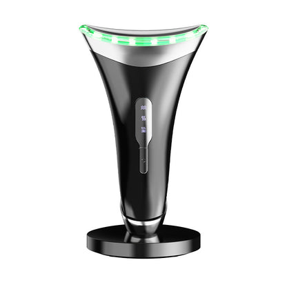MJ-400 Black Rechargeable EMS Facial & Neck Sculpting Device - 3-in-1 LED Light Therapy Massager(Three colors) V888-ELOSUNG34681
