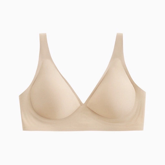 Light skin tone Women's Seamless Wireless Comfort Bra - Flexible Gel Support Deep V T-Shirt Bra(Size: L) V888-ELOSUNG34689