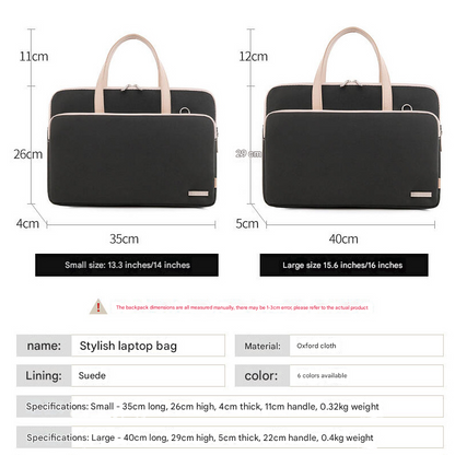 Grey Chic Padded Laptop Bag for 15.6-Inch Notebooks - Versatile Shoulder Briefcase with Trolley Strap V888-ELOSUNG34718