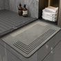 Grey Polarization reversal Modern Absorbent Diatomaceous Earth Bath Mat - Quick Dry, Non-Slip, Soft Bathroom V888-ELOSUNG34723