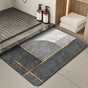 Modern Geometry Modern Absorbent Diatomaceous Earth Bath Mat - Quick Dry, Non-Slip, Soft Bathroom Floor Mat V888-ELOSUNG34726