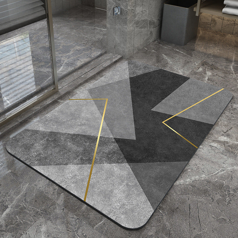 Golden and luxurious years Modern Absorbent Diatomaceous Earth Bath Mat - Quick Dry, Non-Slip, Soft Bathroom V888-ELOSUNG34727