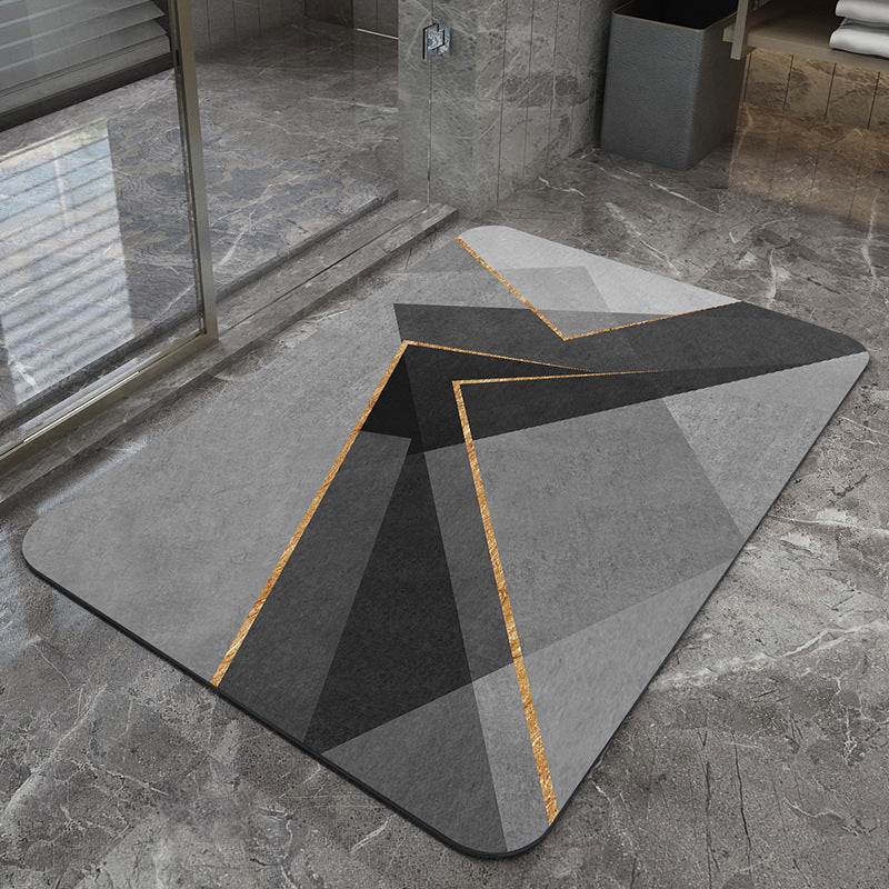 Golden and luxurious years Modern Absorbent Diatomaceous Earth Bath Mat - Quick Dry, Non-Slip, Soft Bathroom V888-ELOSUNG34727