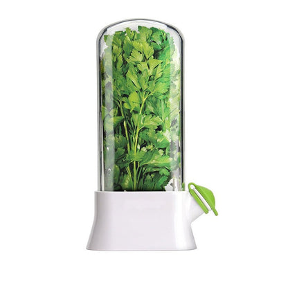 White Fresh Herb Keeper & Saver - Refrigerator Pod to Extend the Life of Fresh Herbs V888-ELOSUNG34730