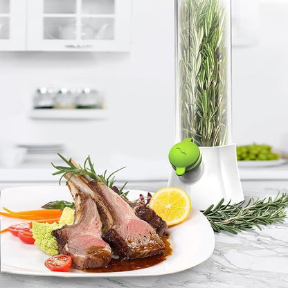 White Fresh Herb Keeper & Saver - Refrigerator Pod to Extend the Life of Fresh Herbs V888-ELOSUNG34730