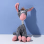 Grey donkey Cuddly Corduroy Squeaky Animal Toy - Interactive Plush Chew for Dogs V888-ELOSUNG34736