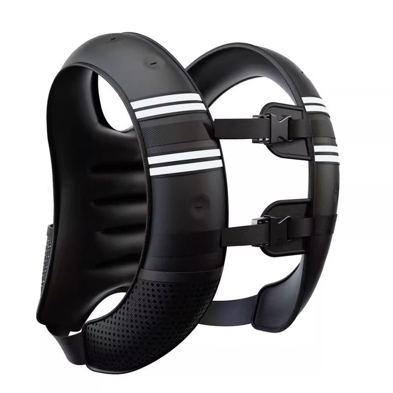Black Gym Partner Weighted Vest - Adjustable & Reflective for Running, Training & Strength Building(3KG) V888-ELOSUNG34738