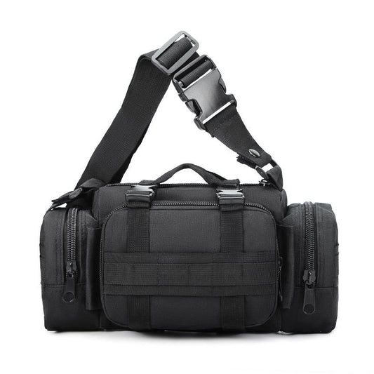 Black Tactical Outdoor Waist Bag - Durable Multi-functional Crossbody Shoulder Pack for Men & Women V888-ELOSUNG34742