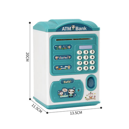 Pink Mouse baby Kids Smart ATM Piggy Bank - Automatic Bill Scroll, Password & Fingerprint Unlock with Fun V888-ELOSUNG34752
