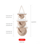 Three-layer cotton rope style Bohemian Hanging Fruit Basket - Wall-Mounted Woven Storage Net Pocket for V888-ELOSUNG34758