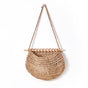 Single-layer hemp rope style Bohemian Hanging Fruit Basket - Wall-Mounted Woven Storage Net Pocket for V888-ELOSUNG34762