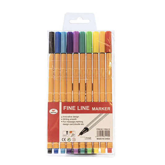 2 pcs ten colors Fine Line Marker Pen Set - Watercolor Needle Tip Drawing Pens for Outlining, Sketching & V888-ELOSUNG34796