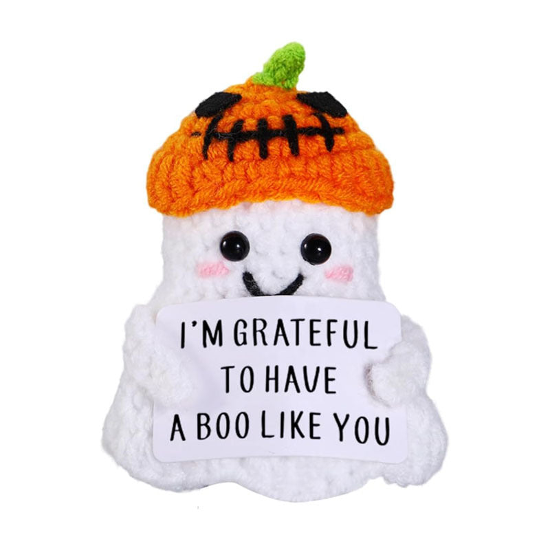 2 PCS White Spooky & Sweet: Handmade Crocheted Ghost Doll - Halloween Party & Home Decor Gift(B) V888-ELOSUNG34804